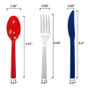1 - Party Essentials Assorted Cutlery - White, Blue & Red 51 Ct.