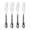 Gourmet Settings Twist N Shout Spreader, 18/10 Stainless Steel, Set of 4